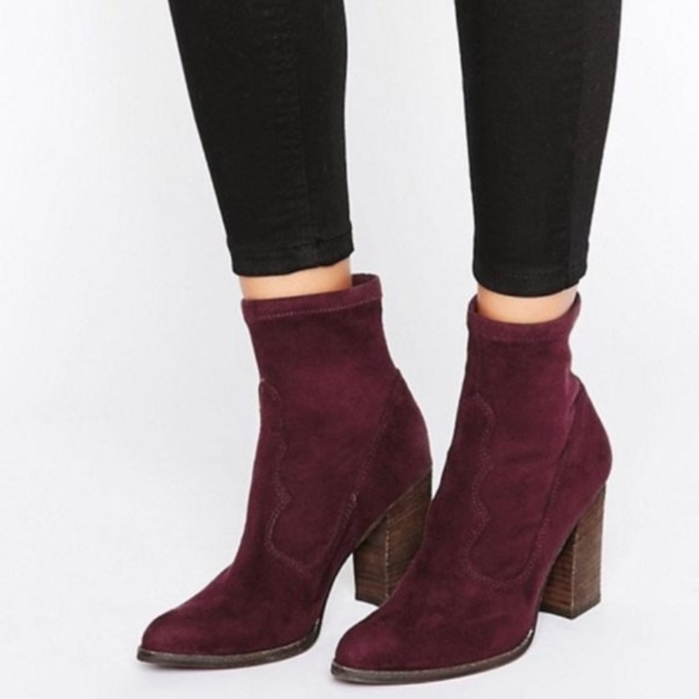 DOLCE VITA burgundy sock bootie